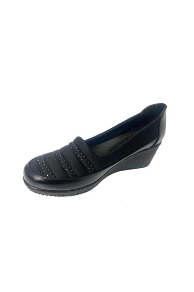 Sdf B-03 Deri Trend Fashion Dolgu Topuklu Kadın Ayakkabı - 2