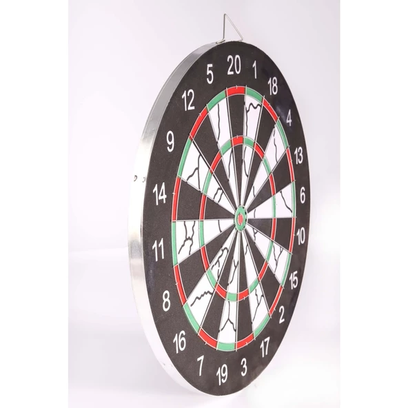 Delta Flocked Dart Seti 45 Cm (18 İnç) Büyük Boy + 6 Dart Oku (18 Gr) Hedef Tahtası SDF76 - 5