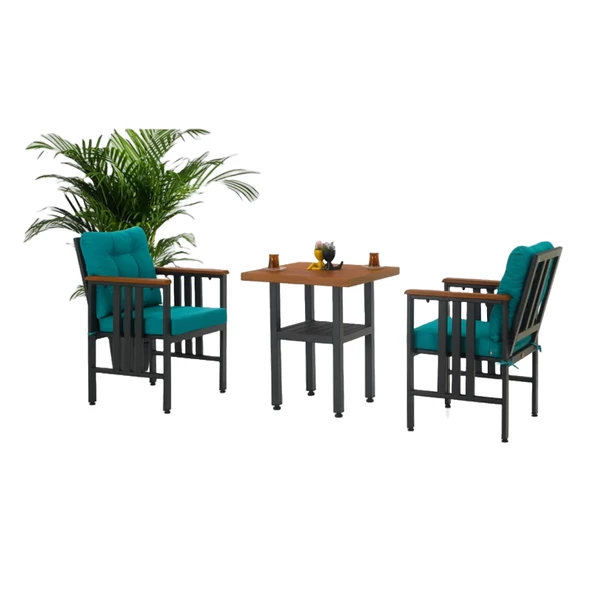 Çamlıca Balkon Set İkili - Alüminyum Bahçe, Teras, Balkon Kanepe Takımı - 2