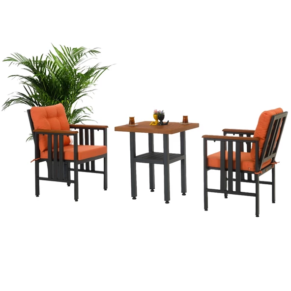 Çamlıca Balkon Set İkili - Alüminyum Bahçe, Teras, Balkon Kanepe Takımı - 3