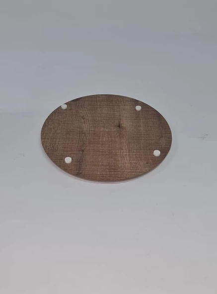 Tekerleksiz Kaplamalı Ahşap Saksı Altlığı Damacana Tüp Saksı Sehpası 30cm - 3