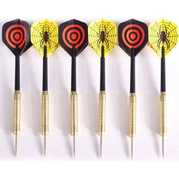 Delta Flocked Dart Seti 45 Cm (18 İnç) Büyük Boy + 6 Dart Oku (18 Gr) Hedef Tahtası SDF76 - 6