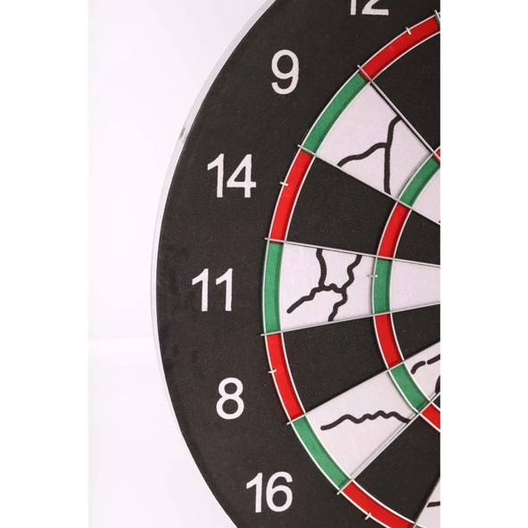 Delta Flocked Dart Seti 45 Cm (18 İnç) Büyük Boy + 6 Dart Oku (18 Gr) Hedef Tahtası SDF76 - 3