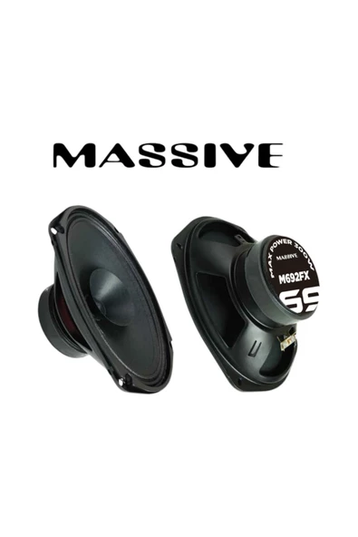 Massive Ms-M692FX Deprem Serisi Oval 6x9 Oto Midrange Hoparlör Çifti 600W-240W Rms kapaklı aksar