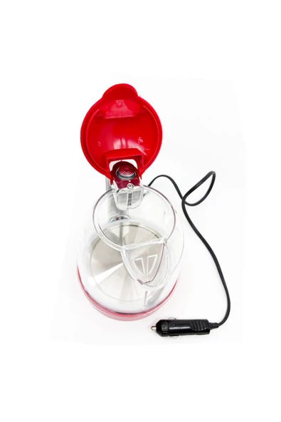 KENT 24 Volt Araç İçi Oto Su Isıtıcı Kettle Çaydanlık 1 Lt  Kırmıızı - 3