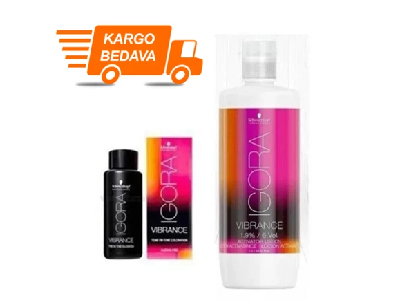 9 ADET Igora Vibrance 4-0 Kahve Saç Boyası + 1L Oksidan