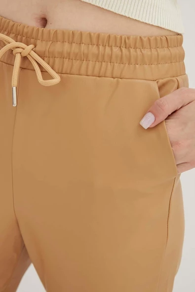 FASHION FRIENDS KADIN SUNİ DERİ PANTOLON 23K0452K1 - 5