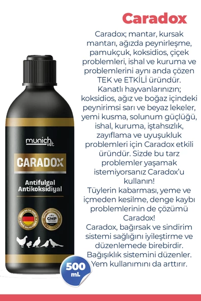 Munich Vet Caradox Kursak Mantarı - Ağızdan Peynirleşme - Kuruma - Hırıltı Ürünü 500 ml - 2