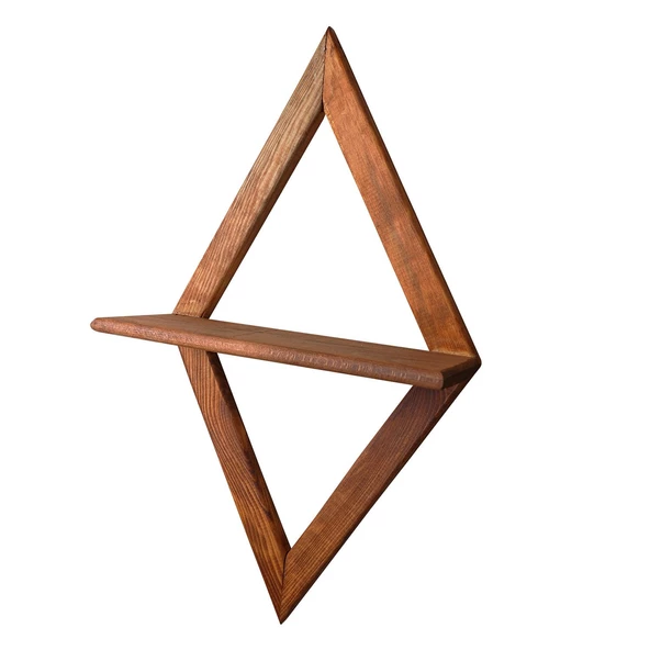 Dekoratif Ahşap Duvar Rafı 38x69 cm Tekli - 3