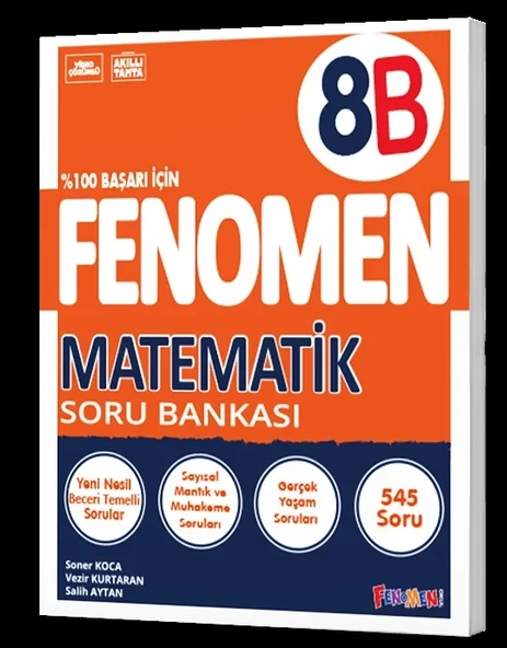 FENOMEN YAYINLARI 8. SINIF Matematik B Soru Bankası
