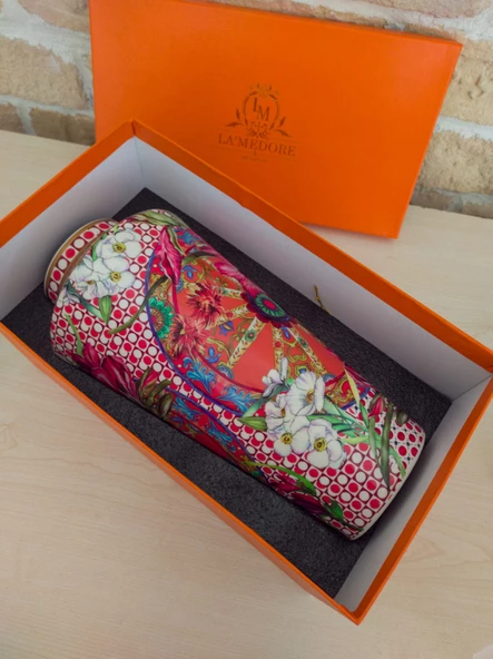 Lilyum Desen Porselen Vazo 33cm - 2