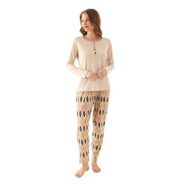 Pierre Cardin Patlı Yaka Viskoz Bayan Pijama Takım - 2