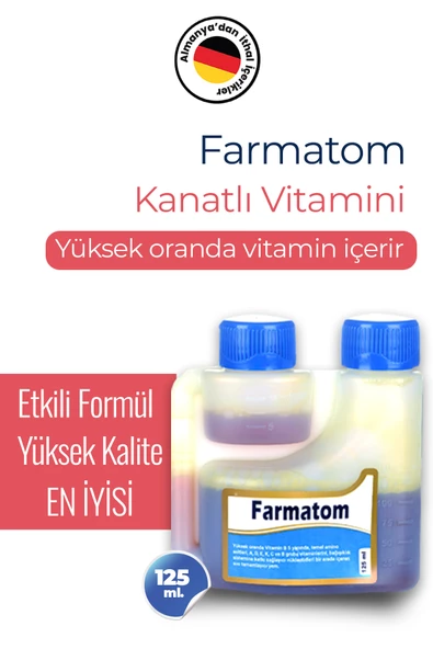 FARMATOM Kuşlar Için Kanatlı Vitamini 125 ml - C Vitaminli