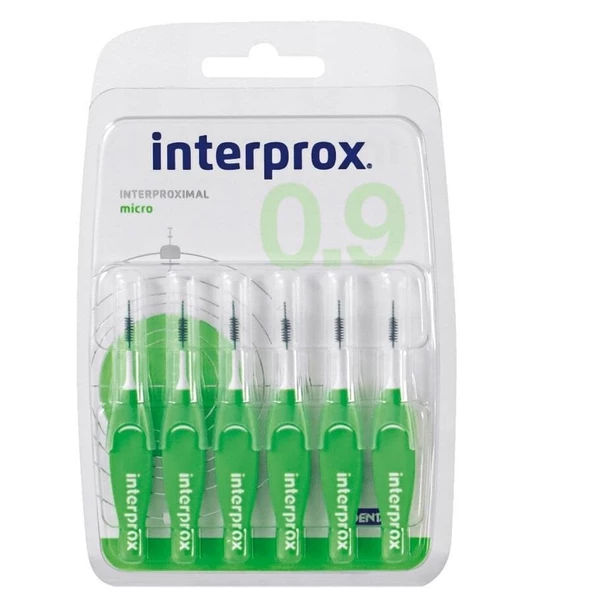 Interprox Interproximal Micro 0.9mm Arayüz Fırçası 6 Adet YEŞİL