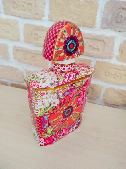 Lilyum Desen Porselen Parfüm Şişesi 375ml Large 19cm - 3