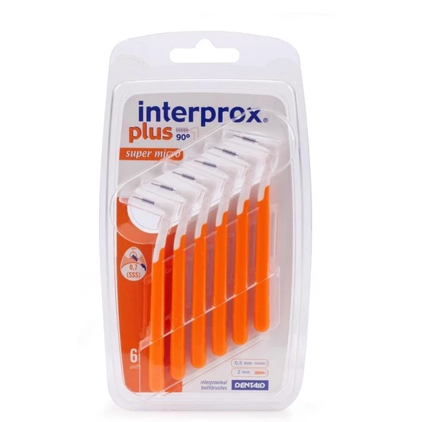 Interprox Plus Süper Micro 0.7mm Arayüz Fırçası 6 Adet TURUNCU