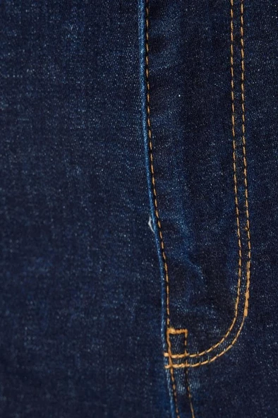 Koton Yüksek Bel Kot Pantolon Düğmeli Dar Kalıp - Skinny Push Up Fit Jean - 6