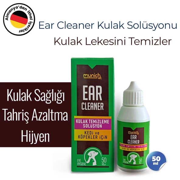 Munich Vet Ear Care Kediler Için Kulak Temizleme Solüsyonu 50 ml