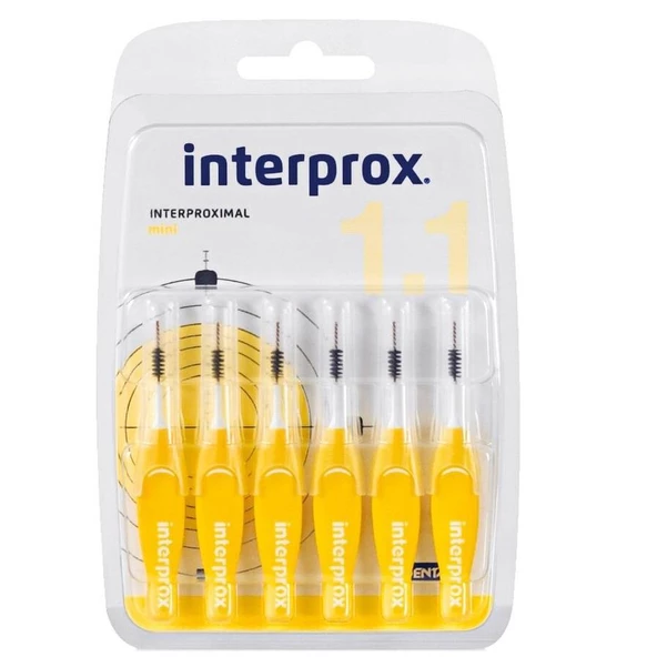 Interprox Interproximal Mini 1.1mm Arayüz Fırçası 6 Adet SARI