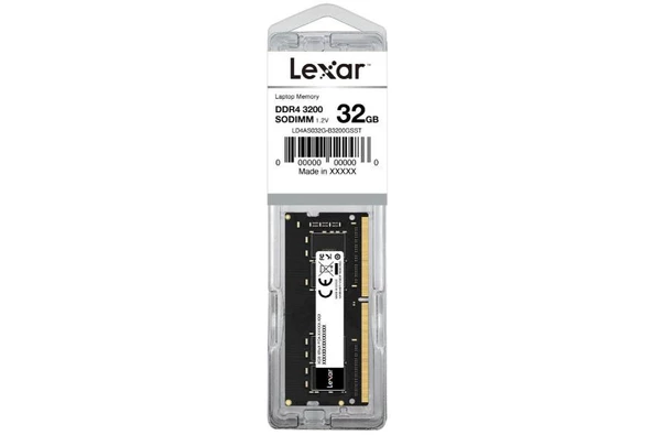 Lexar 32GB  LD4AS032G-B3200GSST 3200Mhz DDR4 So-DIMM CL22 260 Pin 1.2V Ram Bellek - Resim 5
