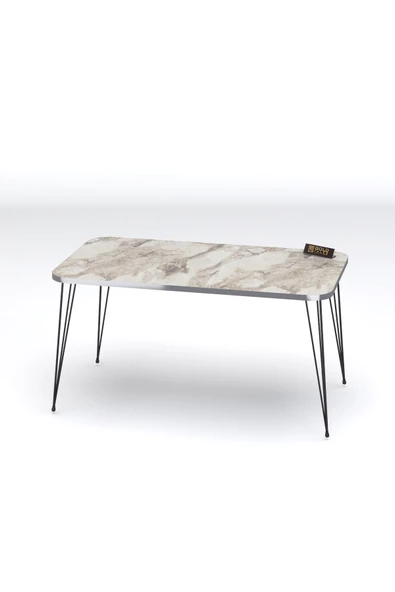 Zigon Sehpa Kr Ve Orta Sehpa Kr Set Gümüş Efes Tel Ayak Siyah - Resim 5