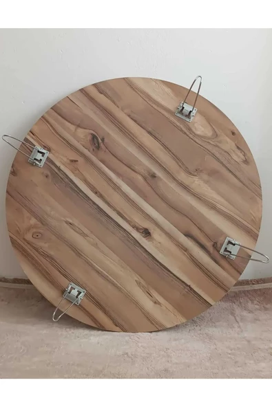 Home KATLANABİLİR METAL AYAKLI AHŞAP YER SOFRASI TEPSİ SİNİ 90 CM - 5