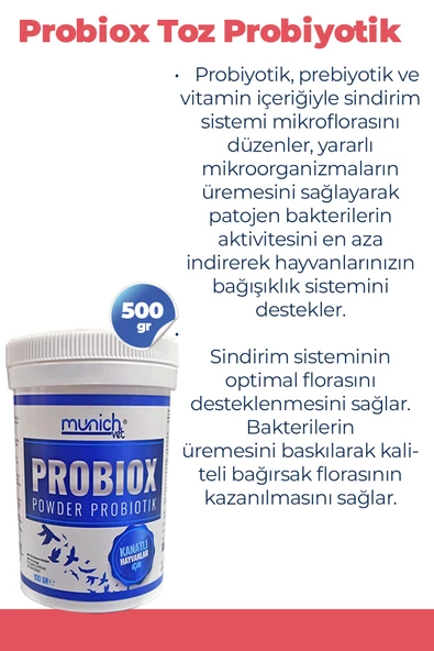 Munich Vet Probiox Probiyotik Prebiyotik Vitaminler 500 gr - 2