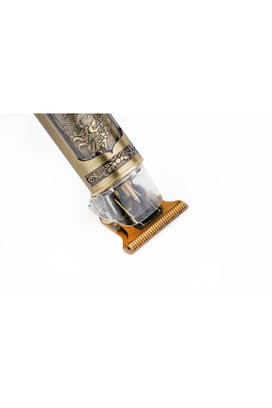 nave N9 Led Ekranlı Çelik Kasa Profesyonel T-bıçak Saç Sakal, Ense Çizim Lazer Öncesi Tıraş Makinesi - 6