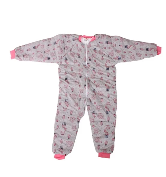 uğurböceğiçocuk Elyaflı Ve Fermuarlı Baykuş Desenli Kışlık Çocuk Uyku Tulumu Unisex - 4