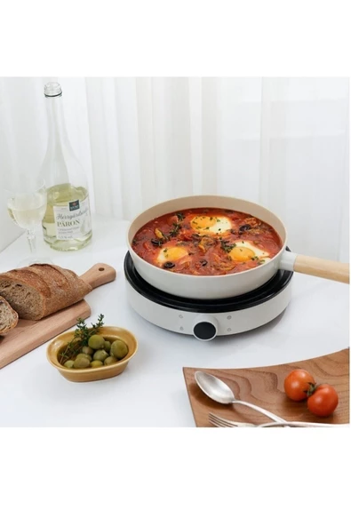 Neoflam D-NEOF124 Fika Bej 24 cm Alüminyum Döküm Tava - 2