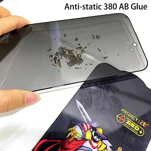 iPhone 16 Plus Anti Statik Ekran Koruyucu Toz Tutmayan Kırılmaz Cam - 3
