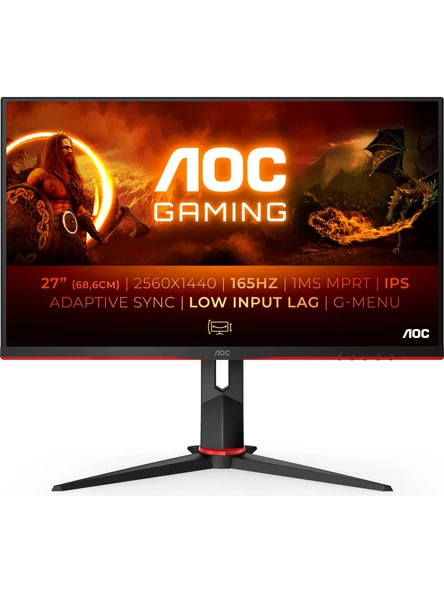 AOC Q27G2S 27" 165 Hz 1ms HDMI Dp Port FreeSync 2K IPS Oyuncu Monitörü