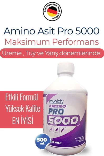 Munich Vet Amino Pro 5000 Amino Asit 500 Ml