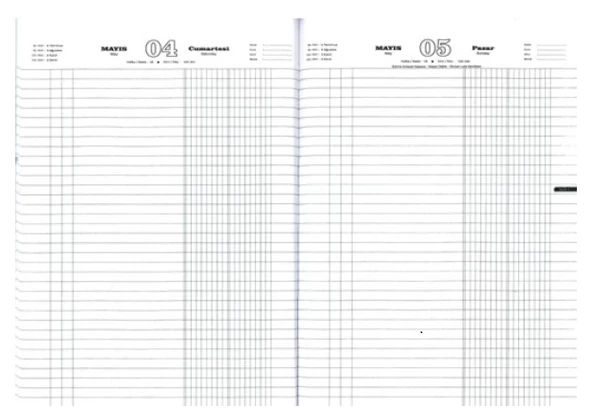 Özkan Armat 2025 Ticari Ajanda Günlük Çizgili 17x33 - 2