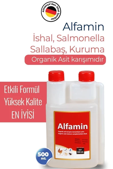 ALFAMİN Alfamin Kuşlar Için Ishal Kuruma Sallabas Ürünü 500 ml