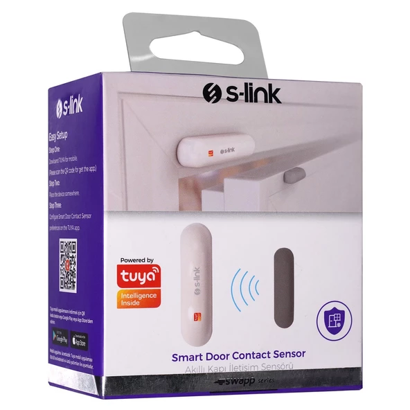 SL-EG01 Akıllı Kapı Pencere Dolap Sensörü - Manyetik - Kapı açıldığında Telefona Bildirim gönderir - 3
