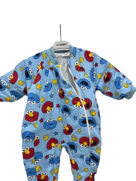 uğurböceğiçocuk Elyaflı Ve Fermuarlı Bisküvi Desenli Kışlık Çocuk Uyku Tulumu Unisex - 11