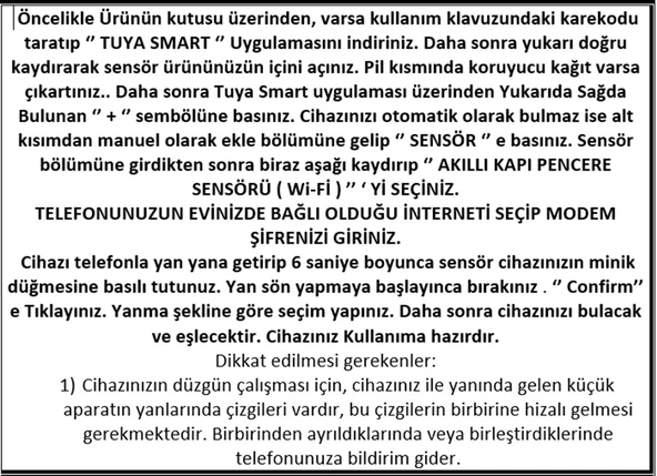 SL-EG05 Akıllı Kablosuz Kapı Pencere Dolap Sensörü Manyetik Wifili Sensör Tuya Destekli - Telefona Bildirim Gönderir - 3