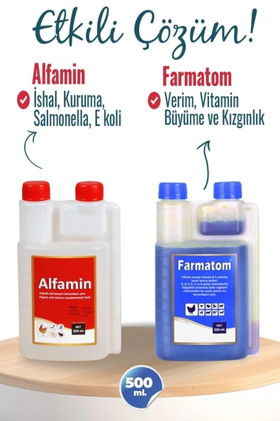 Munich Vet 2li Set Kuşlar Için Farmatom Vitamin + Alfamin Ishal Seti (500 Ml) - 2
