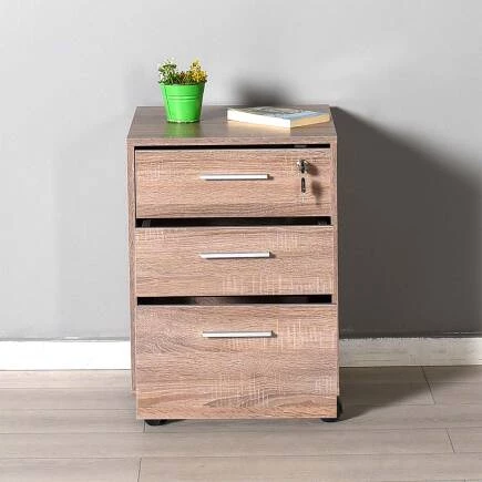 Newyork Kilitli Çekmeceli Keson-Latte 45x63x51 cm - Resim 2