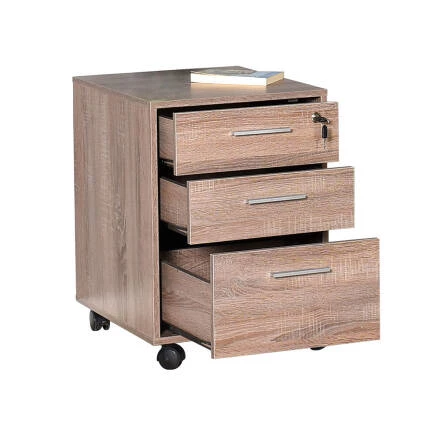 Newyork Kilitli Çekmeceli Keson-Latte 45x63x51 cm - Resim 5