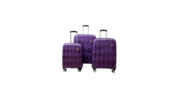 KIRILMAZ PP VALİZ  MOR RENK  3 LÜ SET RACCOON - 2