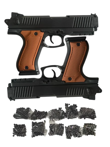 Boncuk Atan Tabanca 2 Adet Kahverengi + 10 PAKET BONCUK - 2