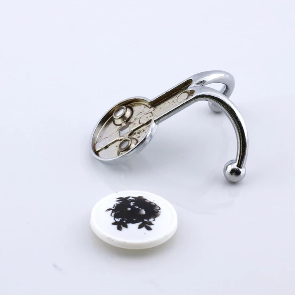 Dolap Askılık Askılığı Duvar Vestiyer Banyo Mutfak Elbise Kıyafet Askısı Krom Renk Askı Gümüş - Resim 3