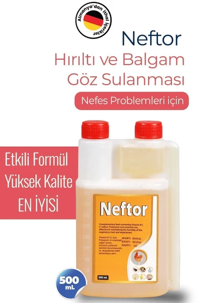 Munich Vet Neftor Kuşlar Için Hırıltı Ve Nefes Ürünün 500 Ml