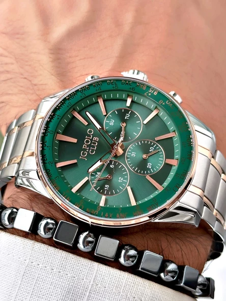 Jg. Polo Clup JPC.0724 S04064A.4 Çelik Kordon Erkek Kol Saati - Resim 5
