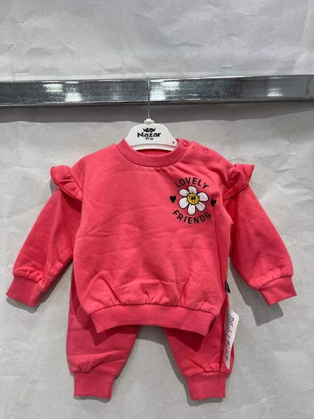 uğurböceğiçocuk 24735 Papatya Lovely Friends Baskılı2'li Kız Bebek Takım - 12