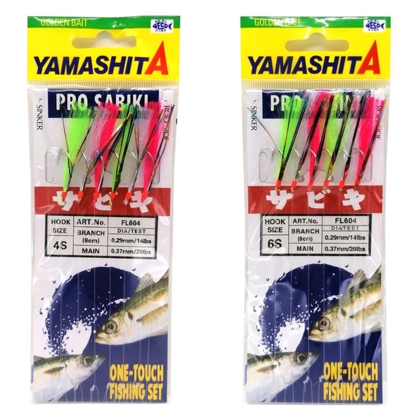 YAMASHITA Pro Sabiki Profosyonel Çapari (6 İğneli)