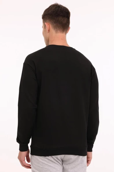 Lumberjack MB SN75 C NECK SW 4PR Erkek Sweatshirt Siyah S-XXL - 2