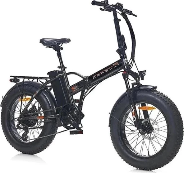 CORELLİ VONIQ ECO FAT BIKE ELEKTRİKLİ KATLANIR BİSİKLET 42CM MD 20 JANT 7 VİTES BLACK